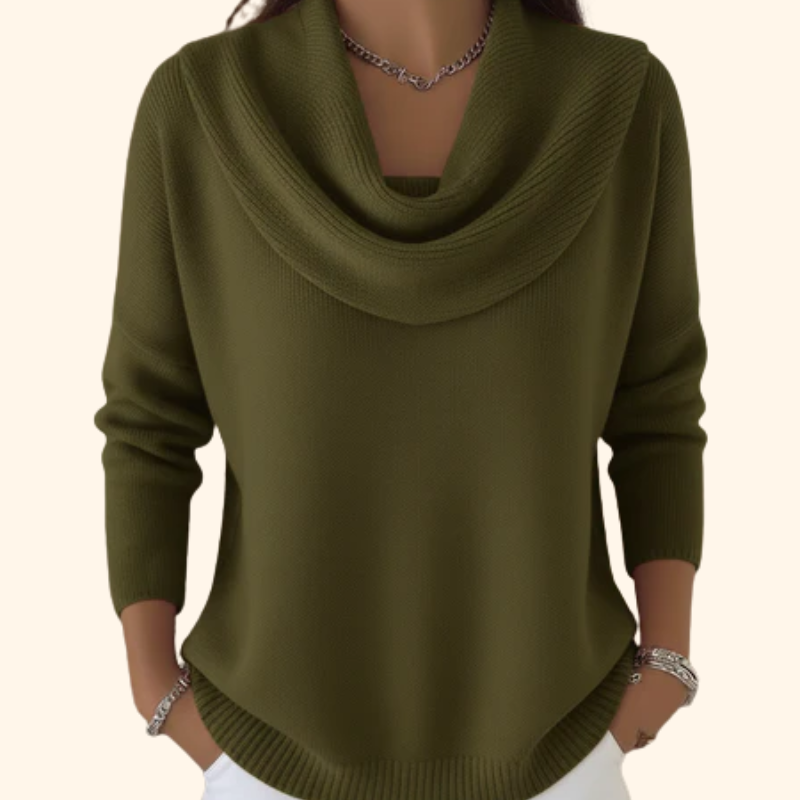 Oversized Cowl Neck Sweater for Women
